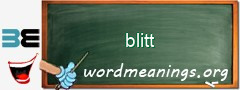 WordMeaning blackboard for blitt